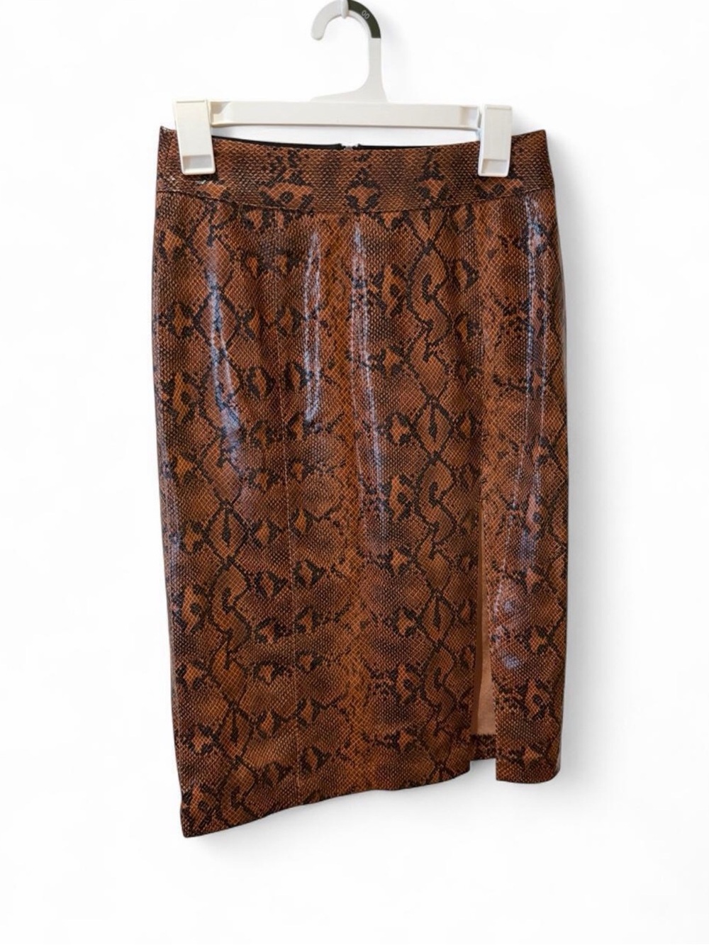 Express Faux Snakeskin Pencil Skirt in Brown and Black